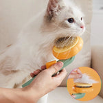 Self-cleaning brush for cats and dogs