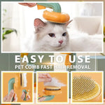 Self-cleaning brush for cats and dogs