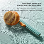 Self-cleaning brush for cats and dogs