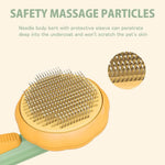 Self-cleaning brush for cats and dogs